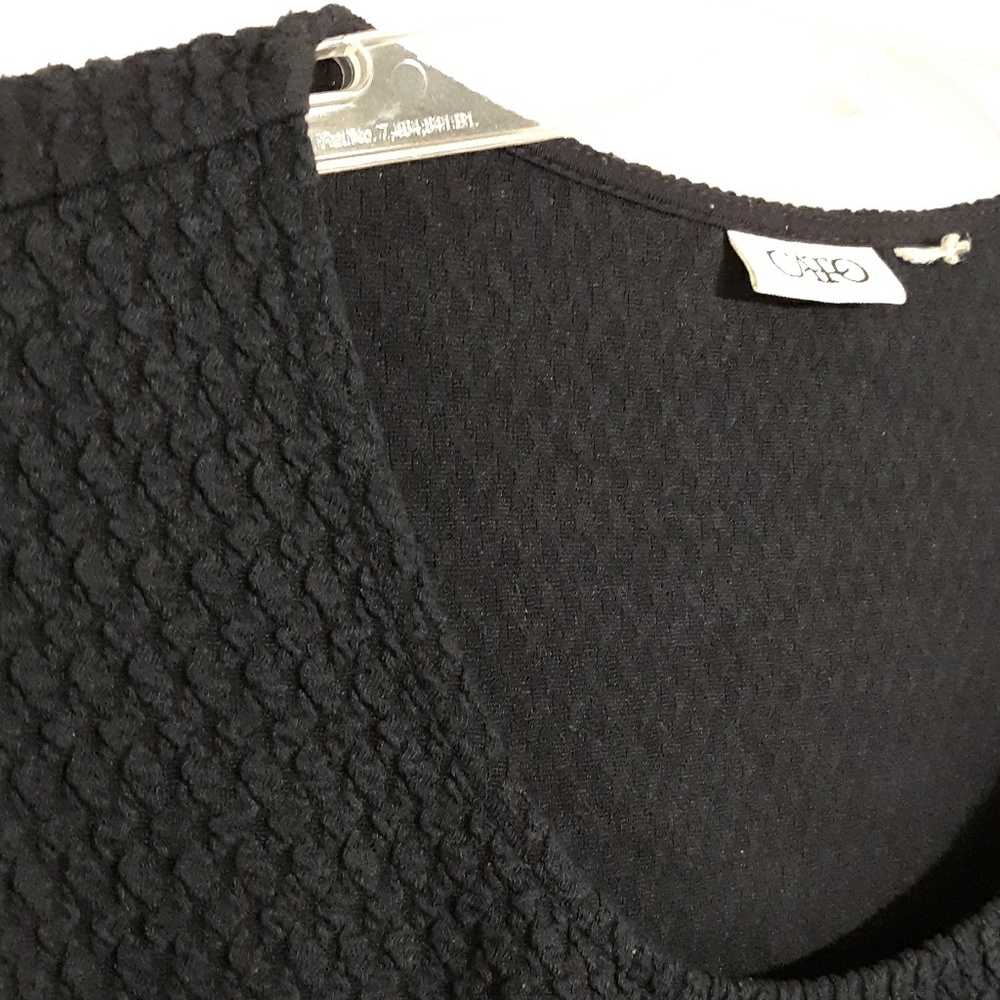 CATO NAVY WAFFLE-KNIT LIGHT TOP/OVERTOP